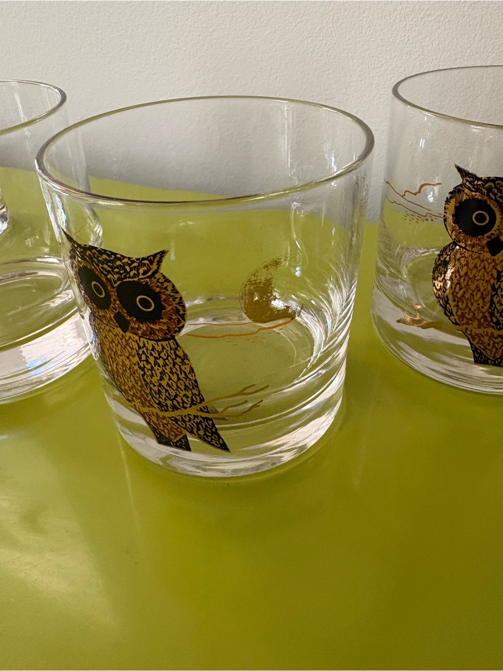 Vintage Couroc Owl Low Ball Glass - Picture 5 of 10